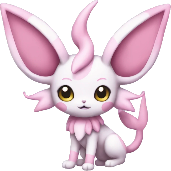 Kawaii Sylveon-Espeon-Pokémon full body emoji
