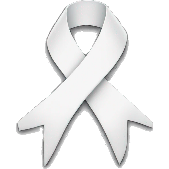 White ribbon  emoji