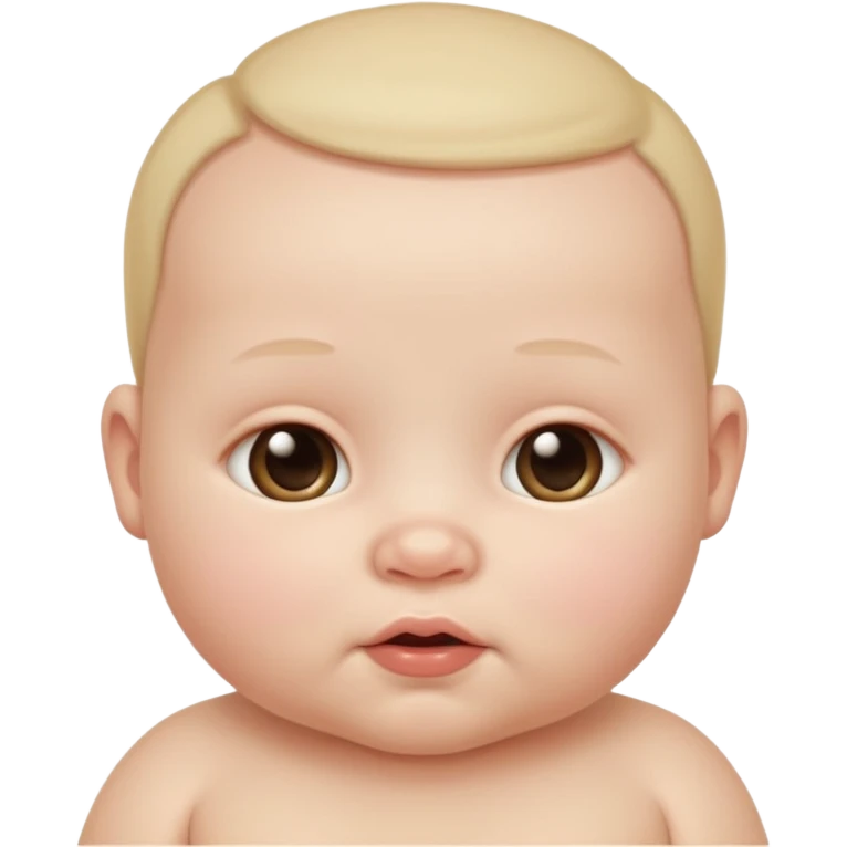 a baby with no nose and pale white skin emoji