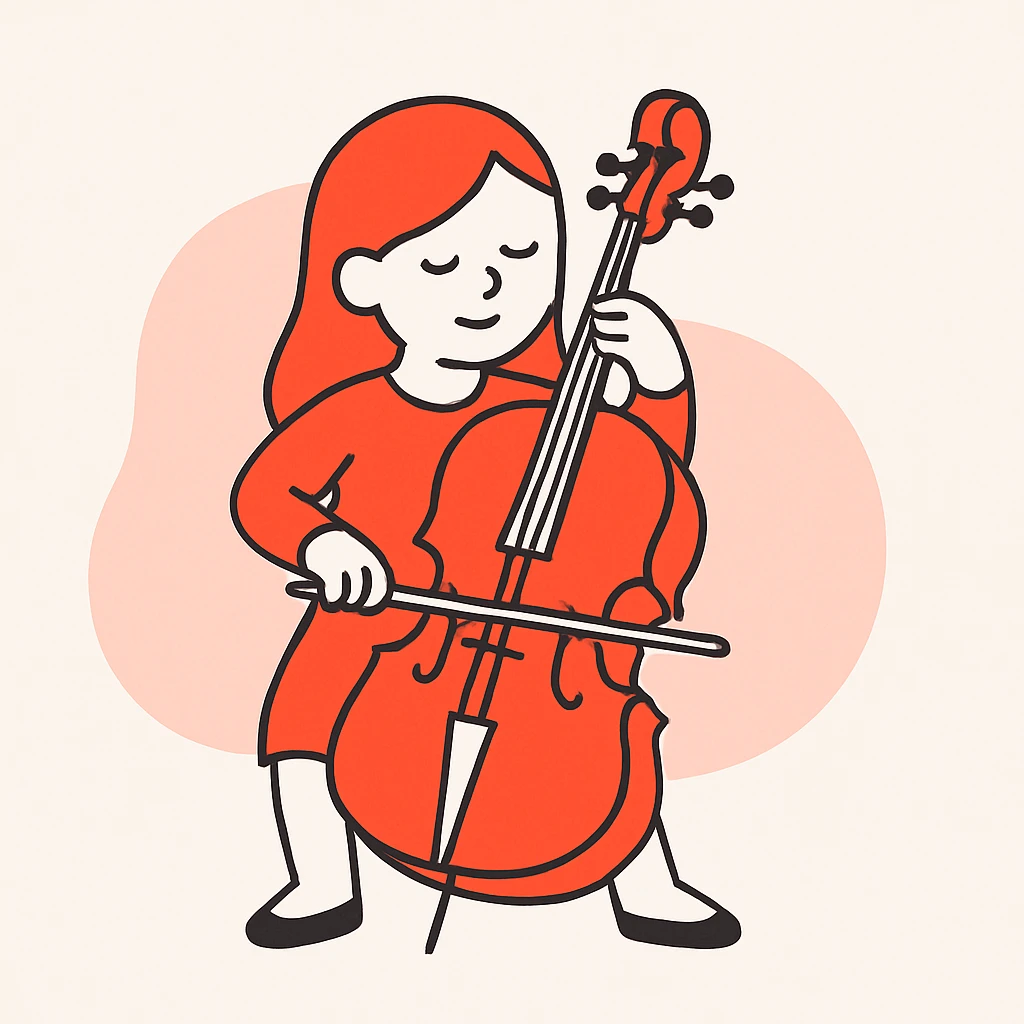 girl playing cello emoji