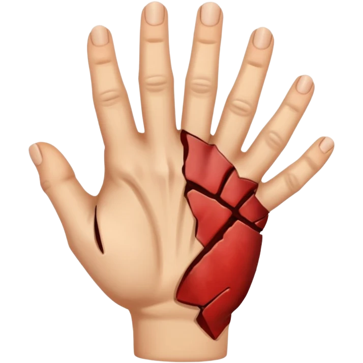 Broken hand emoji | AI Emoji Generator
