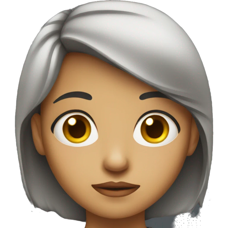 cute serious girl emoji