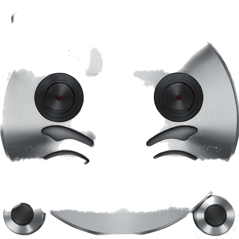 DJ double turntable silver discs emoji