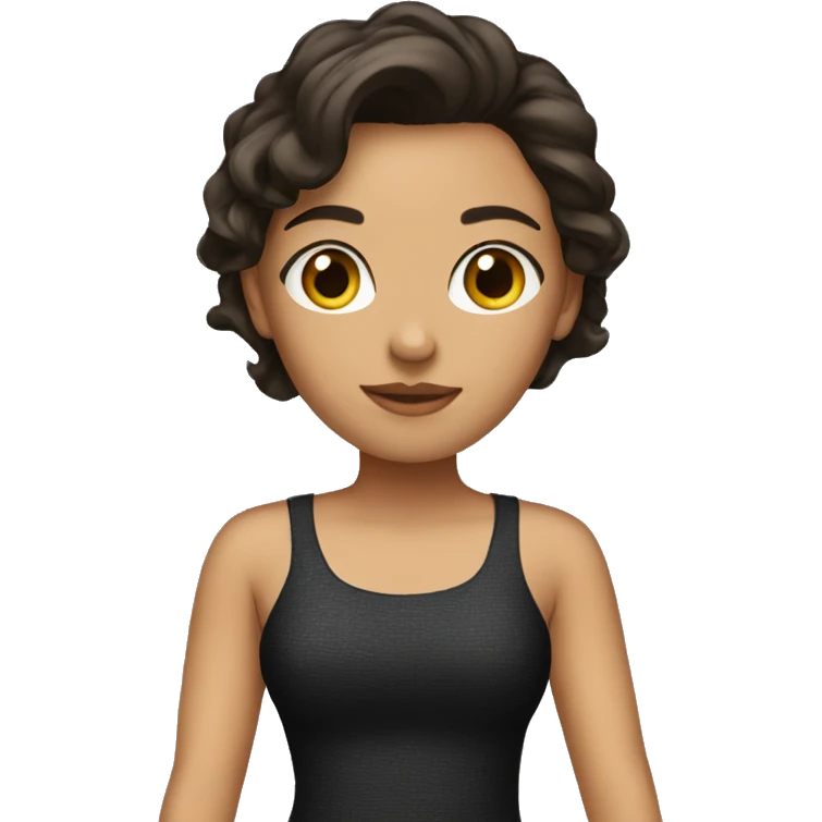 brunette in short dres emoji