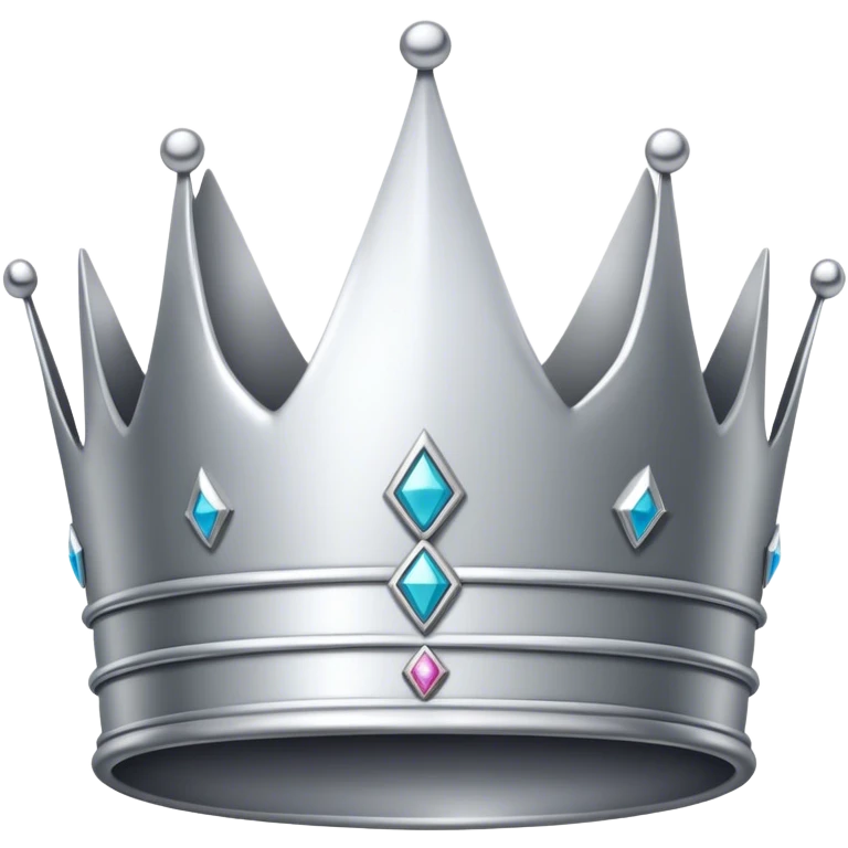 Silver crown emoji
