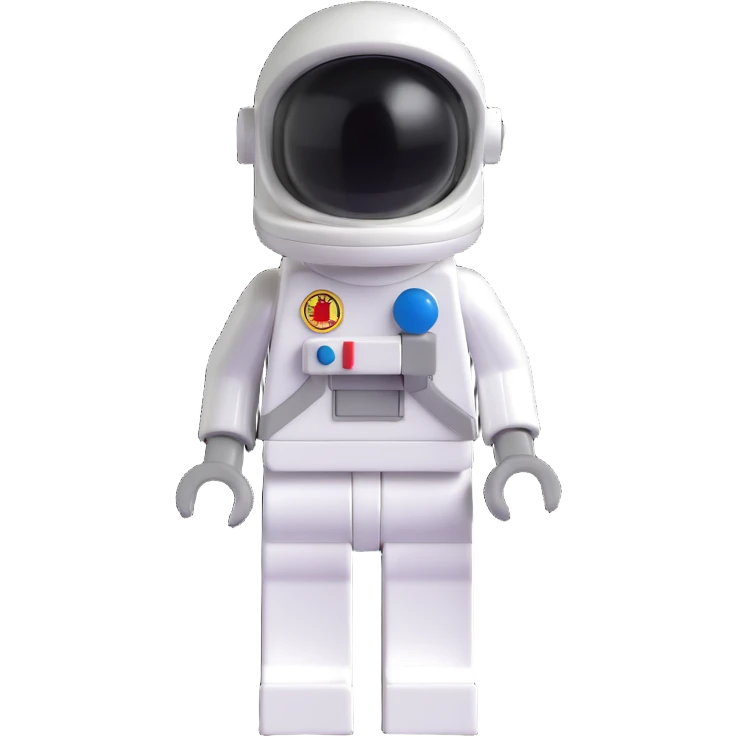 LEGO astronaut minifigure, white suit emoji