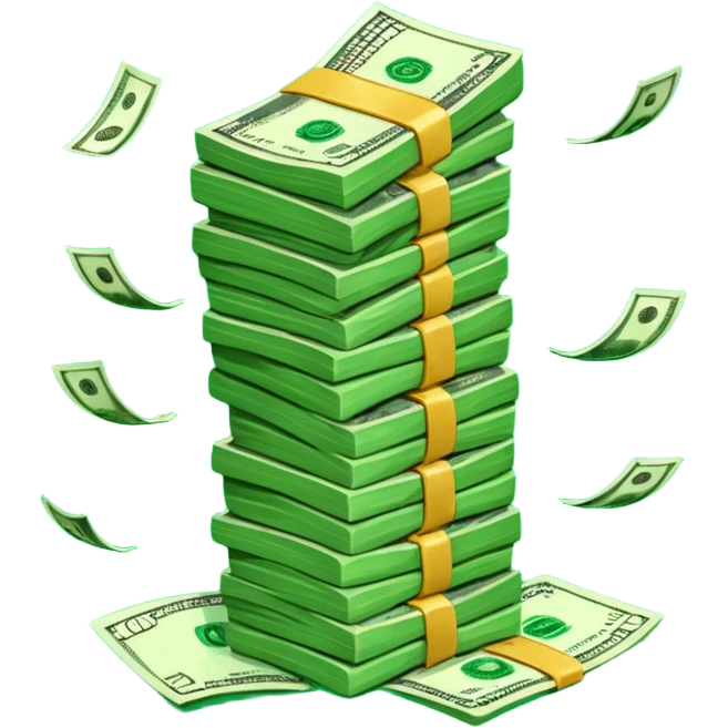 Falling value of the dollar emoji