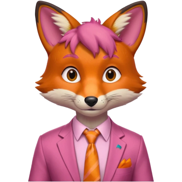 Nick Wilde (pink shirt with tie) from the Zootopia Disney movie emoji