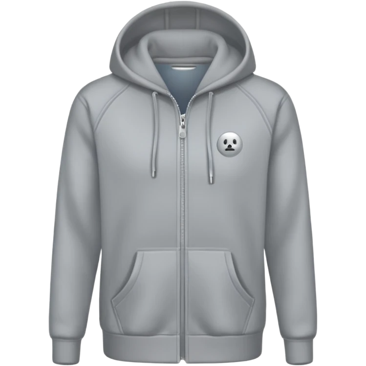 a Hoodie with silver zipper emoji