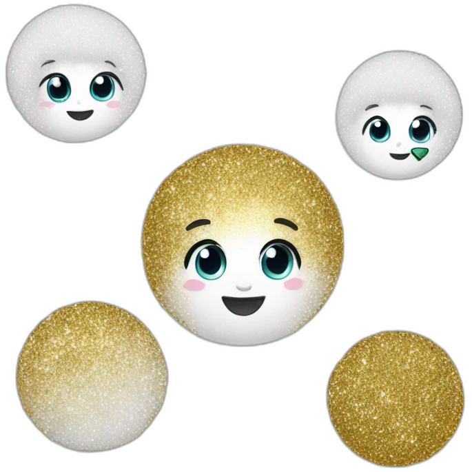 coração branco com glitter emoji