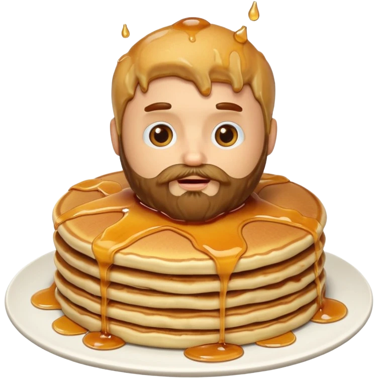 pancake with a beard emoji