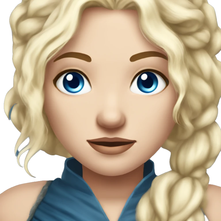Game of thrones female blonde hair blue eyes fire and ice  emoji