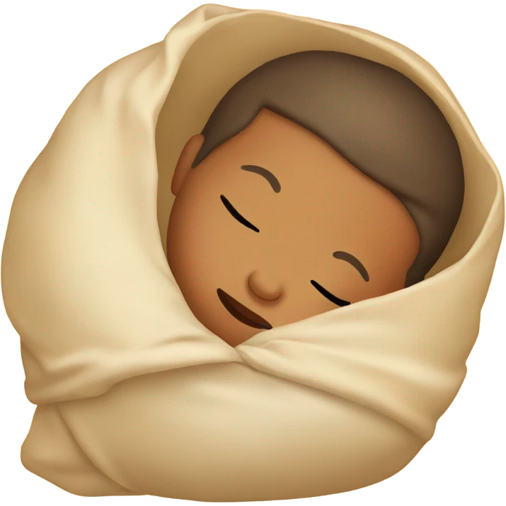 baby sleeping in a burrito emoji