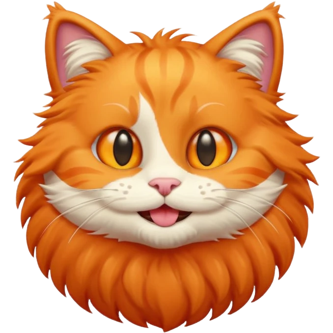 Orange cat happy emoji