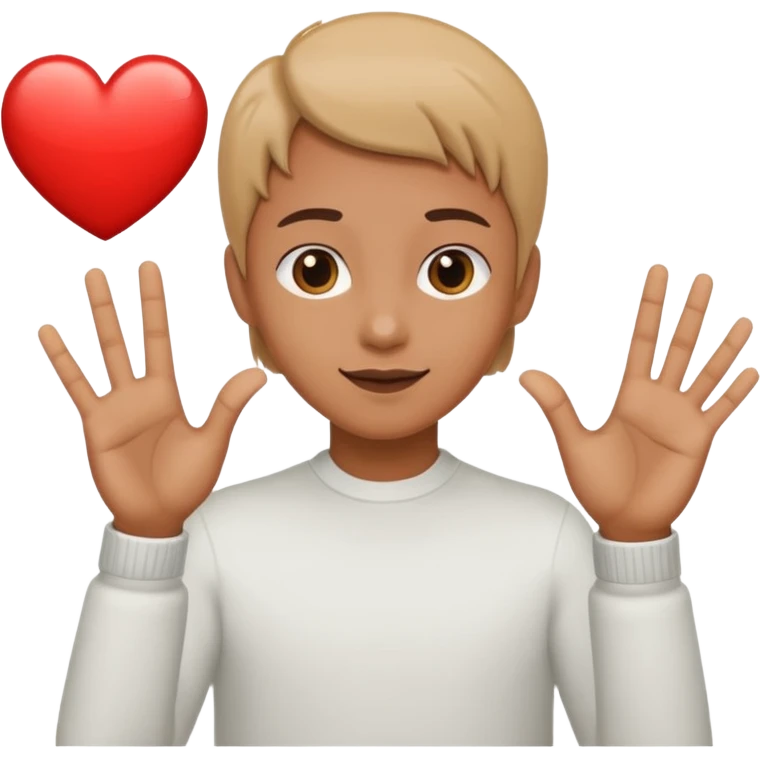 Bts hand pose and heart place mid of fingers emoji