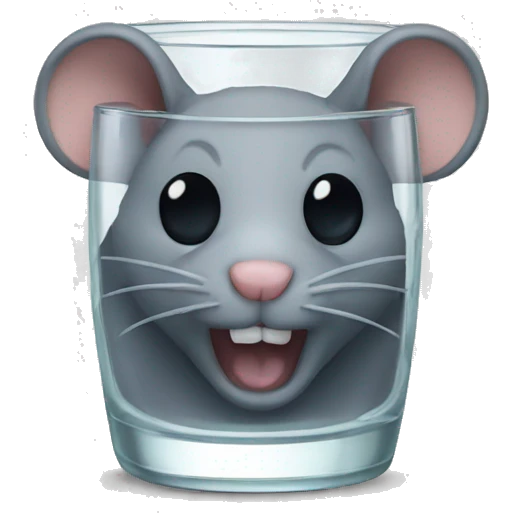Glass in rat form emoji