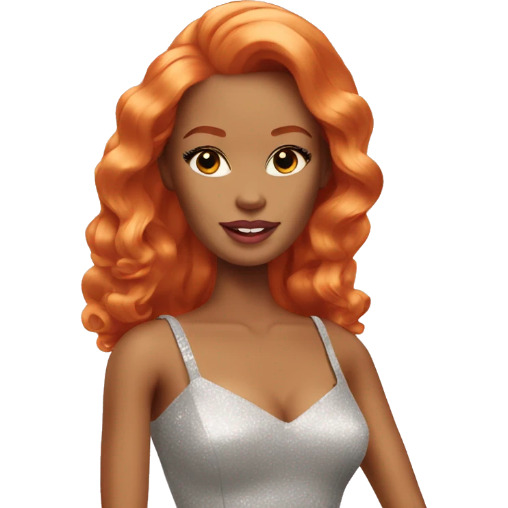 glamorous ginger barbie  emoji