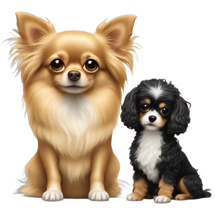 Long hair, Chihuahua and a poodle emoji