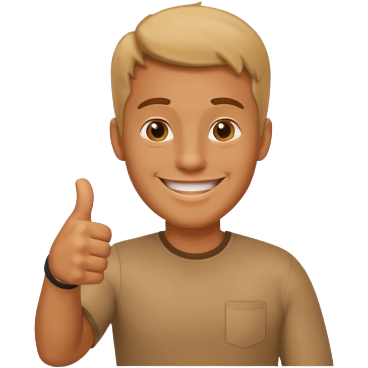 man giving a thumbs-up emoji
