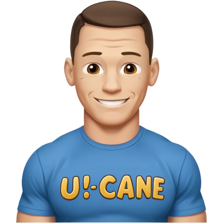 John cena emoji wearing t-shirt u cant c me emoji