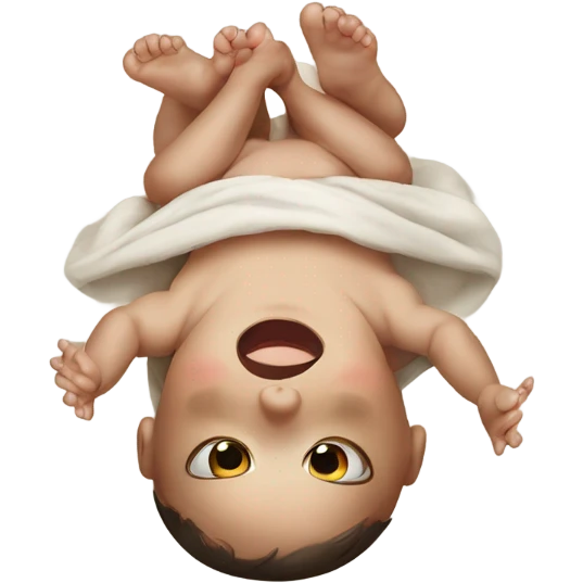 Baby upside down emoji