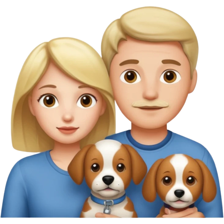 couple and their pet dog emoji