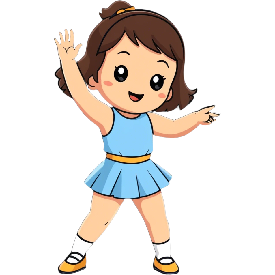 Brunette little girlie pop singing and dancing on stage  emoji