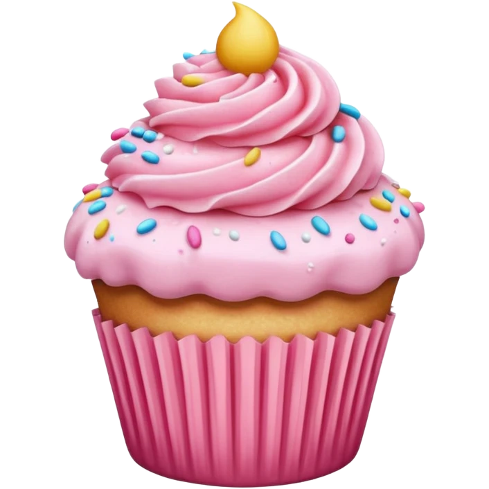 Cupcake with pink icing emoji