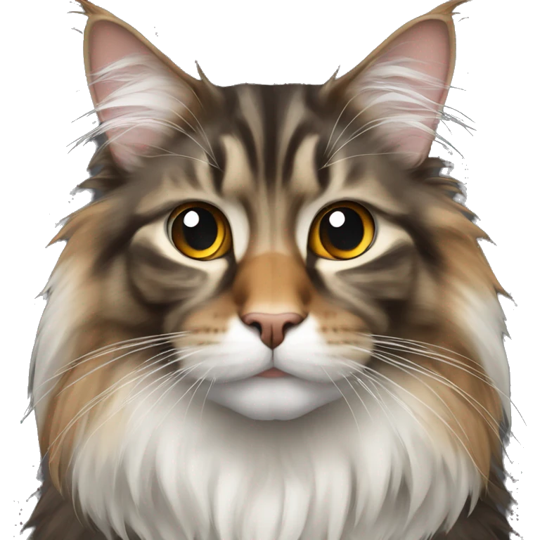 Multicolored mainecoon  emoji