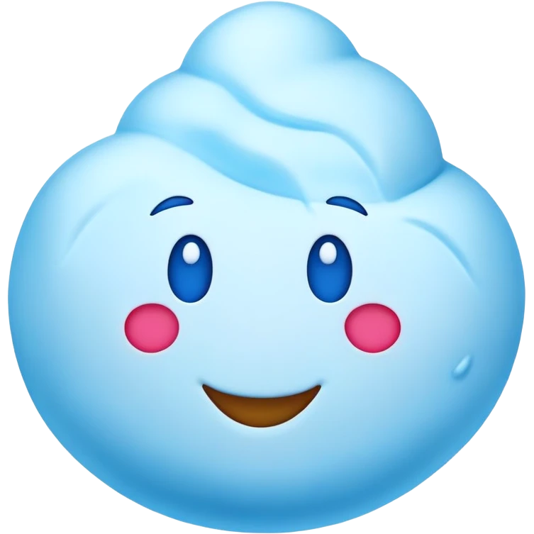 ice, 3D renderer, modeling clay, bright background, happy emoji,
 centered with padding  emoji