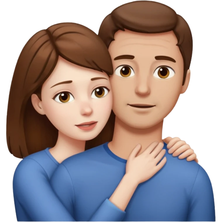 Un homme possessif avec des cheveux marrons qui essaye d’attraper le cou de sa femme emoji