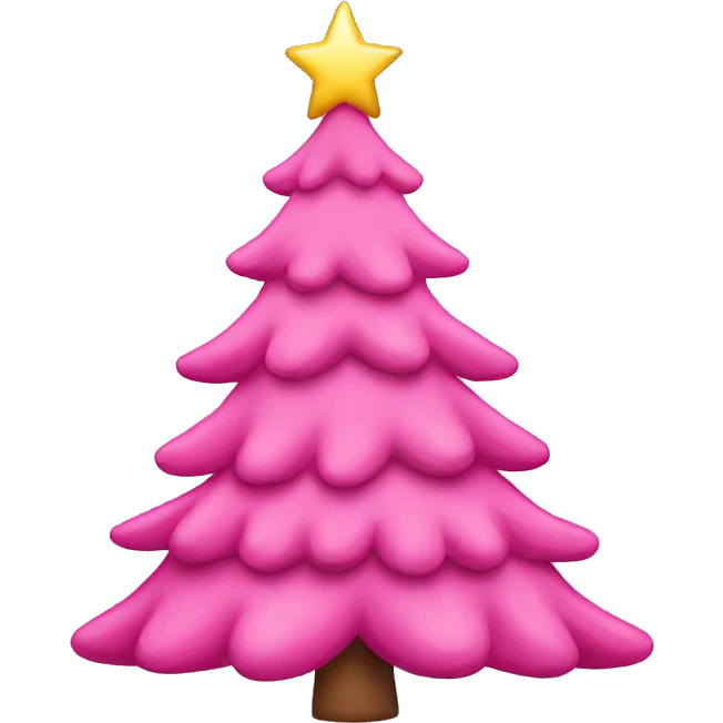 Pink Christmas tree  emoji