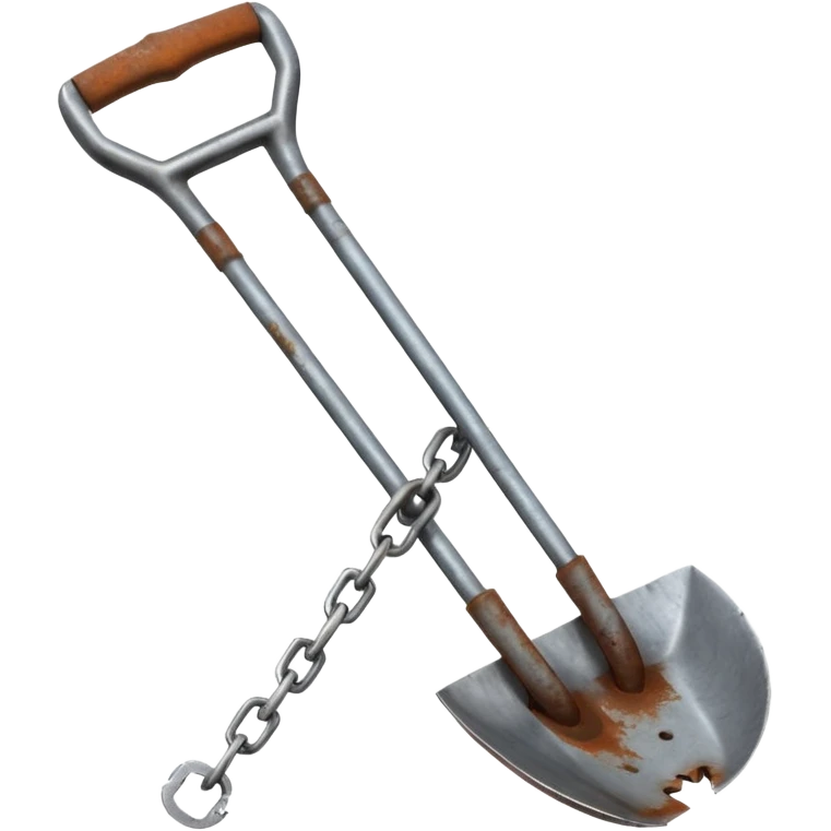 a shovel breaking a chain emoji