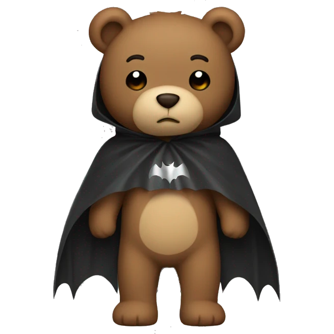 Teddy bear with bat cape  emoji