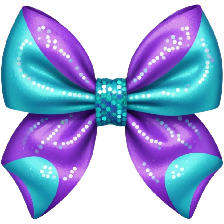glitter purple and cian hair bow emoji