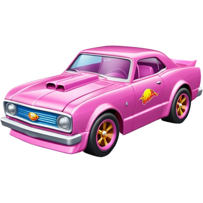 Машинка HotWheels розового цвета в классической упаковке HotWheels. emoji