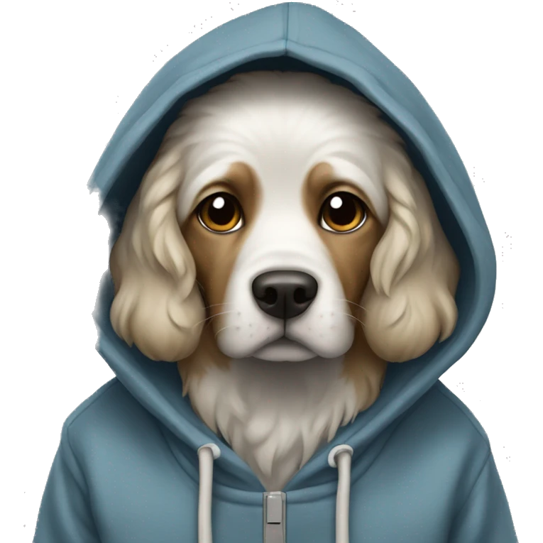 Dog with a hoodie emoji