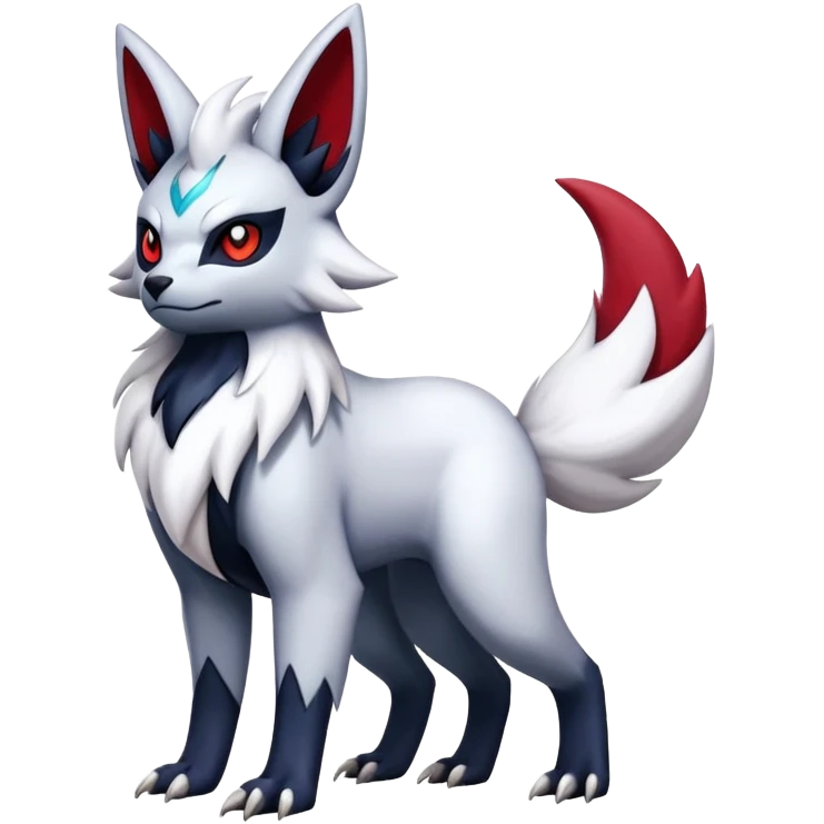 Absol-Umbreon-Zorua-Zangoose-Fakémon-hybrid-creature (full body)  emoji