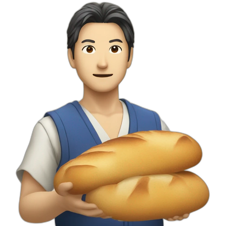 satoru gojo with bread emoji