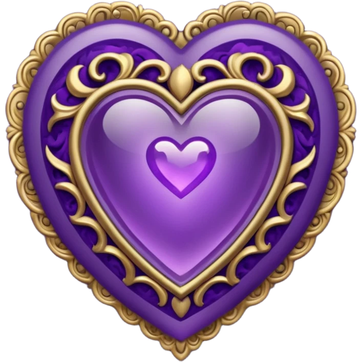 heart with purple gothic cameo emoji