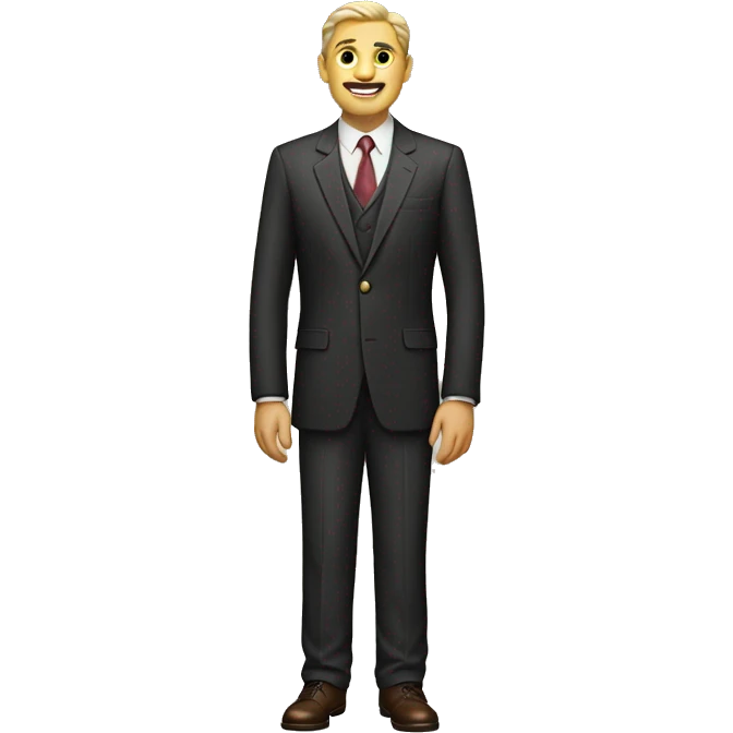 Rich man in full growth emoji