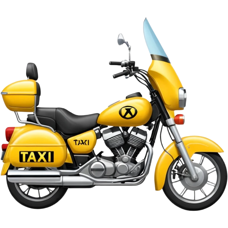 Un taxi que sea una moto y que ponga taxi y que sea una moto emoji