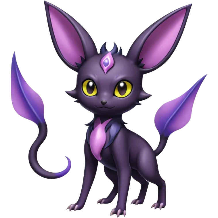 Shiny Dark Noibat-Espeon-Umbreon-Nidorino-fusion-hybrid full body emoji