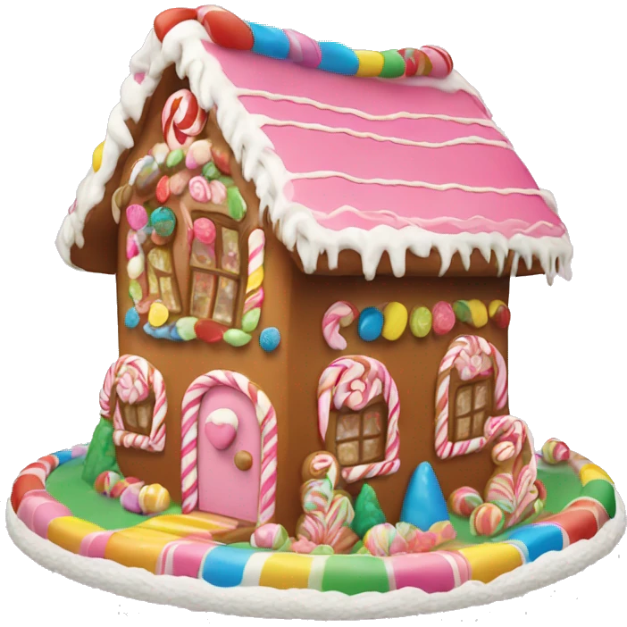 Candy land gingerbread house  emoji