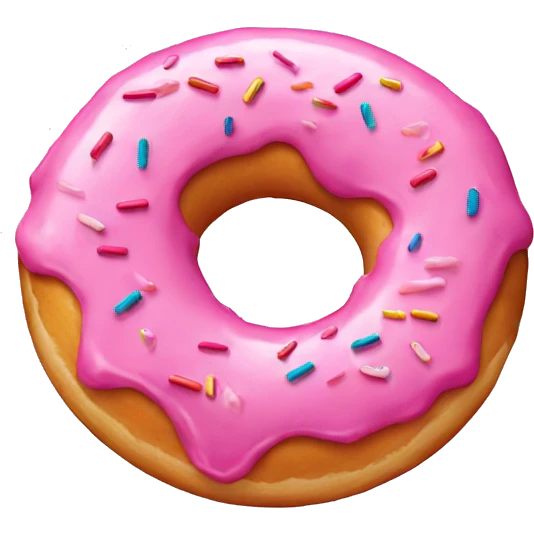 Pink Donut with sprinkles emoji