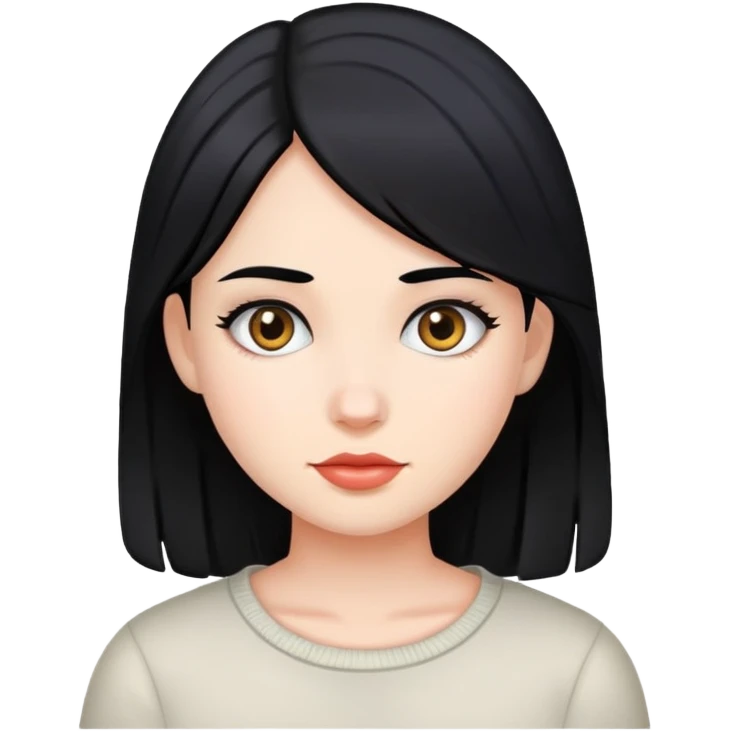 A girl with black hair  emoji