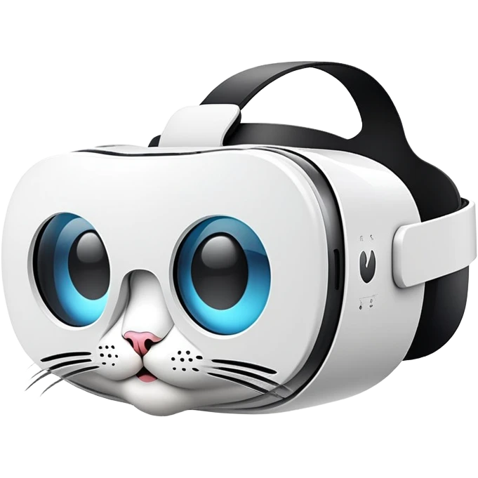 Apple Vision Pro 999 VR headset with cat logo on it  emoji