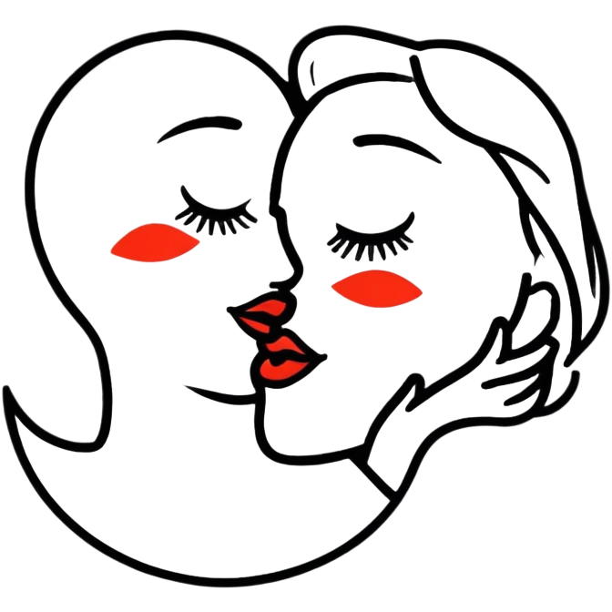 hot romantic kiss emoji