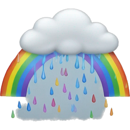 Rain with rainbow  emoji