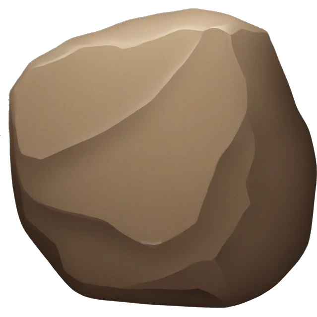 brown rock emoji